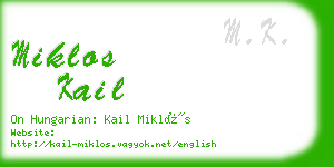 miklos kail business card